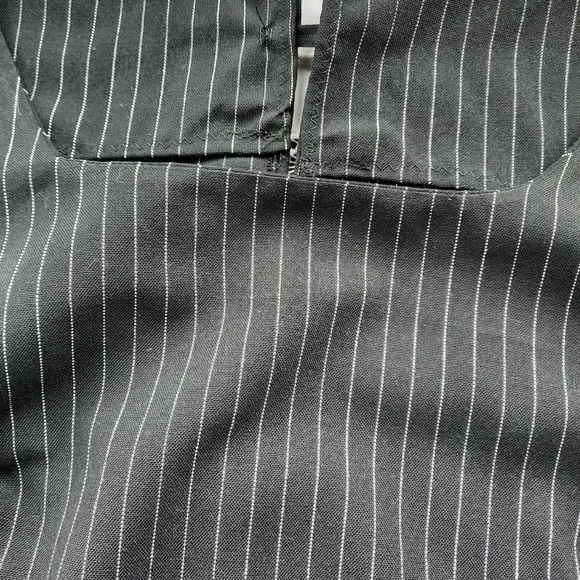 Pinstripe Suit Pants & Top Vintage Poly Fabric - Picture 8 of 11